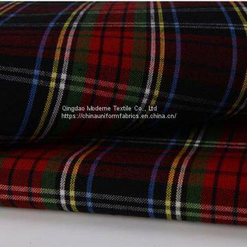 Polyester Viscose TR Plaid School Uniform Fabric