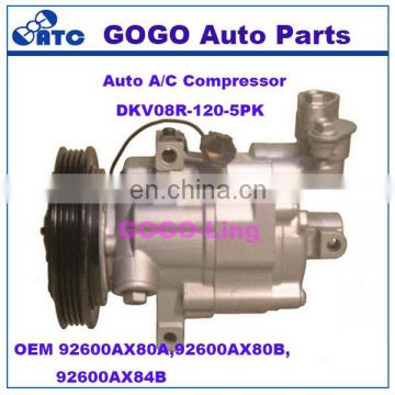 GOGO DKV08R Auto A/C Compressor OEM 92600AX80A,92600AX80B,92600AX84B