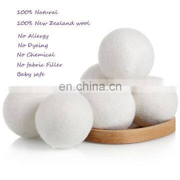 7cm 6-pack cotton bag organic 100% New Zealans pure wool dryer balls