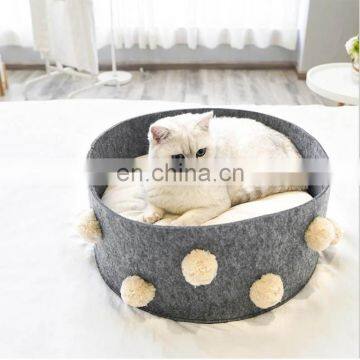 Detachable Cat Cave Pet Nest Felt Pet Bed House photo-2