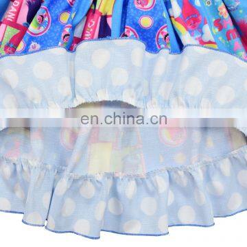 A0160# Summer Girls Dress 2020 Cotton Print Cartoon Sleeve Kids Clothes Dress photo-5