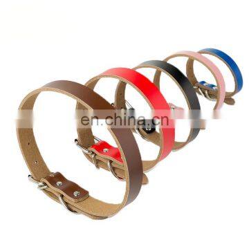 Wholesale New Design Fashion Leather Dog Collar Multi Color Durable Pet Collar for Dogs and Cats