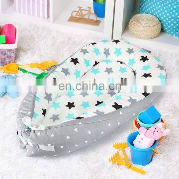 Baby Sleeping Nest Bed 100% Soft Cotton Newborn Lounger Portable Crib Suitable Baby Nest photo-5