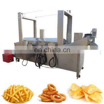 Top quality automatic potato chips frying machine onion chicken wing frying machine