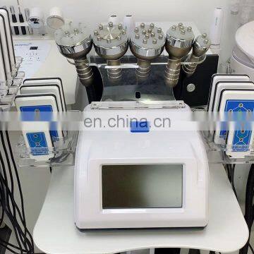 Factory 2020  6 in 1 tripolar RF+vacuum rf cavitation rf biopolar weight loss slimming machine