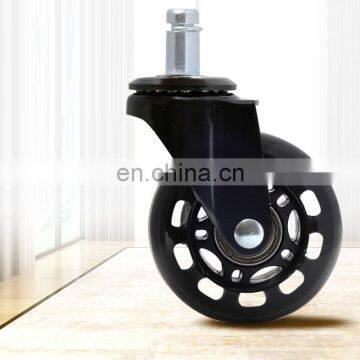 Low Noise Easy Fast Install Office Furniture PU Castor Roller Wheel photo-4