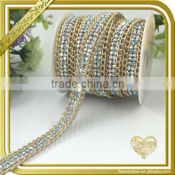 2016 New Arrival 1.5CM rhinestone chains for shoes boots decoration FHRS-014