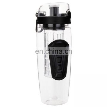 Flip Top Lid Dual Anti-Slip Grips BPA Free 32oz Sport Fruit Infuser Water Bottle with Custom Logo