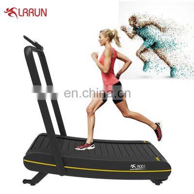 mini China small folding manual self-powered home use magnetic body strong woodway curved walking treadmill fitness for sale