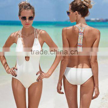 Cut out 1 one piece swimsuit Women Backless swimwear padded bathing suit Sey push up halter bodysuit monokini