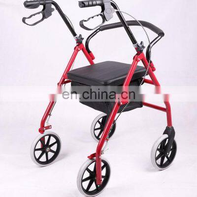 European Style Folding Rollator Walker with Shopping Bag and Seat for Elderly