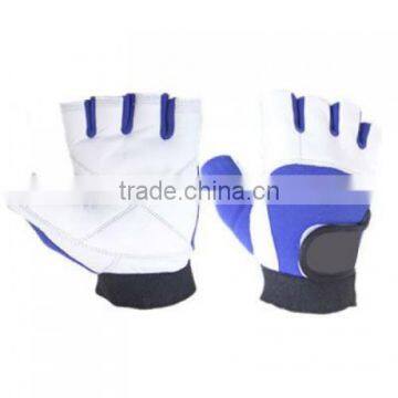 Weightlifting Fitness Training Fancy Blue Leather Gloves - Men / Women