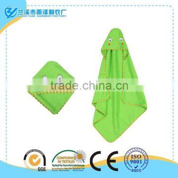 lovely green frog plain dyed baby bath towel by factory price