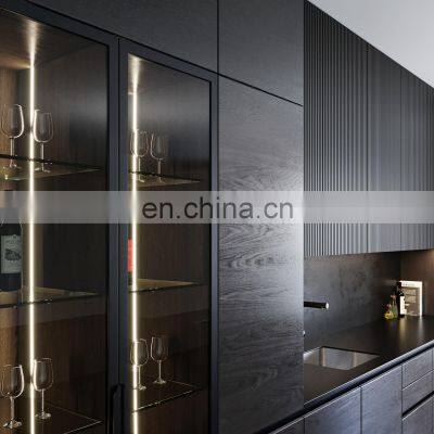 America Design Solid Wood Kitchen Cabinets With Kitchen Island