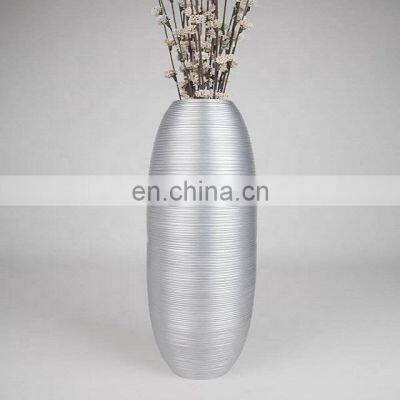 silver flower vases