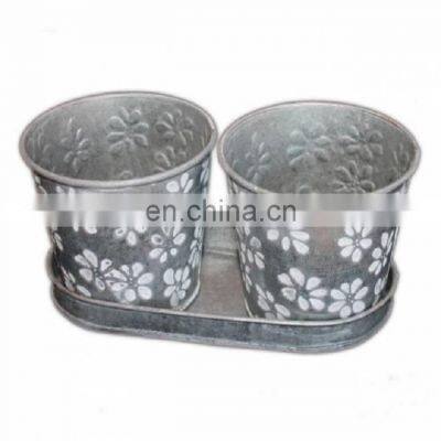 metal iron cast enamel fancy planters for decor