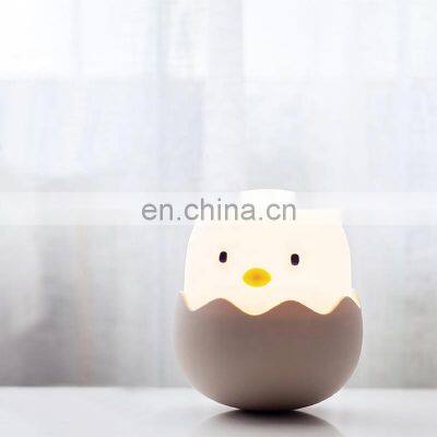 Egg Night Light for Kids Silicone Baby Night Light With Touch Sensor Portable & Rechargeable LED Bedside Nursery Lamp
