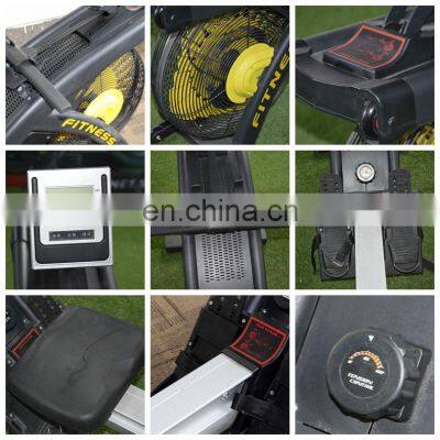 Gym Equipment Indoor Commercial Foldable Low Seated Air Wind Resistance Rowing Machine photo-2