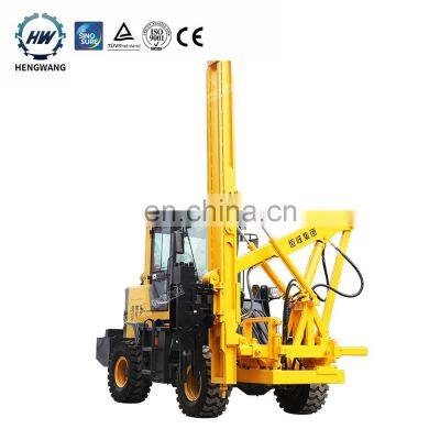 HENGWANG HWH920 drop hammer pile driver pile driving machine for guardrail