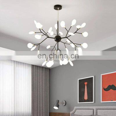 Nordic Tree Branch Chandelier Lighting Modern Living Room Firefly Light Fixture Decor Designer Hanging Led Lamp