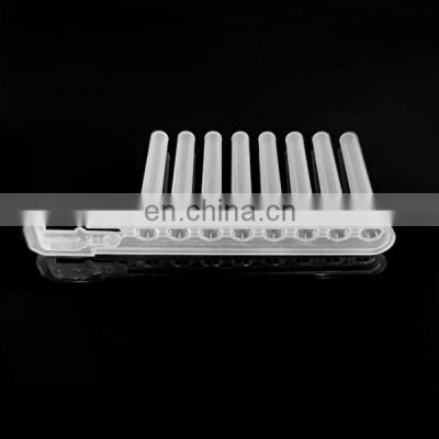 Clear Laboratory consumables 8-strip comb magnetic tip comb sleeve 8-holes magnetic tip combs for 96 deep well plate