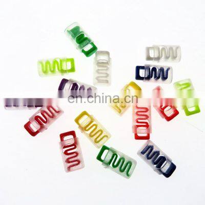 Wholesale Plastic Button Transparent Spring Buckle Elastic Adjustment Stopper Rope Pig Nose Buckle photo-3