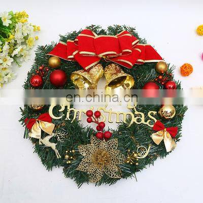 2022 Christmas Wreath New Design Decorative Christmas Garlands & Wreaths Elk Santa Claus For Christmas Door Decoration photo-3