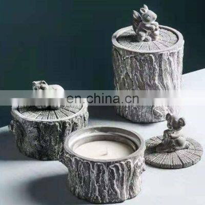 Eco-Friendly Custom Cement Candles Jar Holder Container Home Decoration Luxury Fragrance Scented Soy Wax Candles photo-4