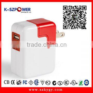 2016 G-series 10.5W K- 052100 5v1a 5v1.2a Dual Usb Charger With CE UL