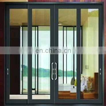Export Standard Modern French Residential Large Aluminum Double Pane Patio Swing Doors With Grid