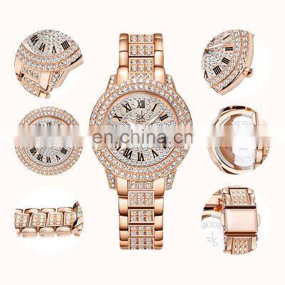 SHENGKE Hot Sale Diamond Watch K0162L For Females Bling Bling Watch Luxury Watches Relogio Feminino