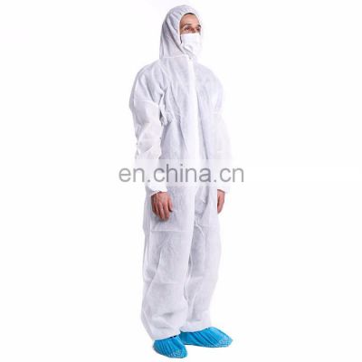 Hot Selling Disposable Coverall White  Disposable Overall Jumpsuit