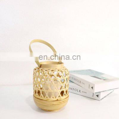 100% Nature Mini Bamboo Candle Holders Natural Lantern Versatile Candle Jar Cheap in Bulk European Style Vietnam Supplier photo-2