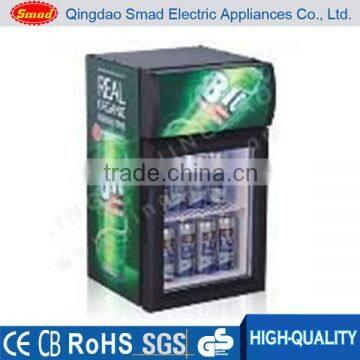 Compressor Cooling Display Fridge With Display Light on Top, Glass Door Display Showcase for Commecial Use photo-5