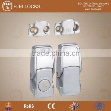 Cabinet bright black coated metal hasp latch toggle lock DKS W two keys