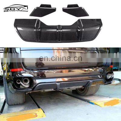 X6 F16 3D Style  Carbon Fiber  Rear Diffuser Rear BUmper Lip For BMW F16 X6