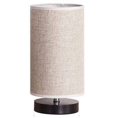 Modern Concise Style Cylindrical Cloth Lampshade Small Table Lamp Desk Lamp Bedside Lamp