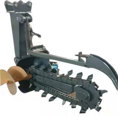 Chain type stone steel digging and trenching machine, hydraulic driven trenching machine