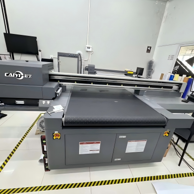 Caiyi CCD AI Visual Camera Positioning UV Printer con cinta transportadora CY-1200 CCD