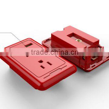 Our patent Customized Color FCC Listed american socket 15A/double US ac socket outlet/US wall outlet with usb port