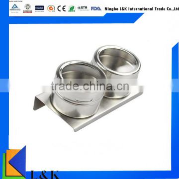 Wholesale Kitchenware 2 Pieces Stainless Steel Magnetic Spice Jar