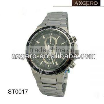 men's water resistant stainless steel watch