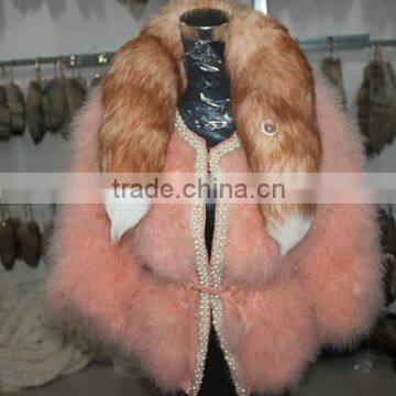 Clothing Accessories Genuine Red Fox Tail 100% Real Fur Collar Winter Scarf Women