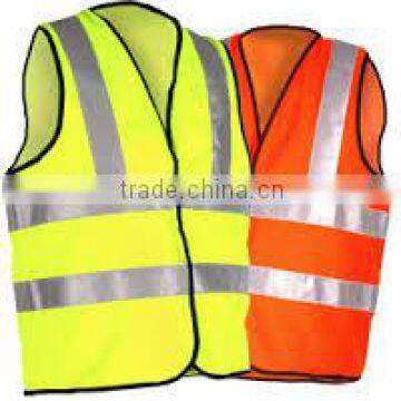 Green and orange Safety Vest with reflective strips