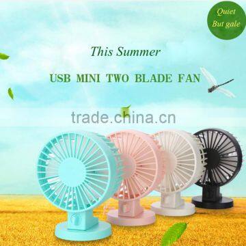 2016 summer USB mini two blade fan