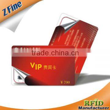 Popular!!! High quality 13.56Mhz CMYK plastic card with magnetic stripe and chip