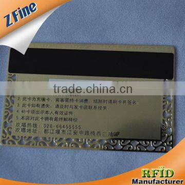 Gold metal business cards business card magnets manufacture in China