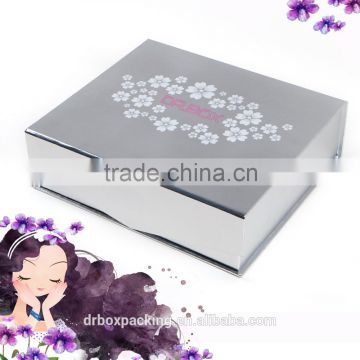 light silver printing frosted paperboard cosmetic packaging