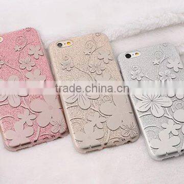 China Supplier Newest TPU+Acrylic Glitter Powder Moblie Phone Case for iPhone 6