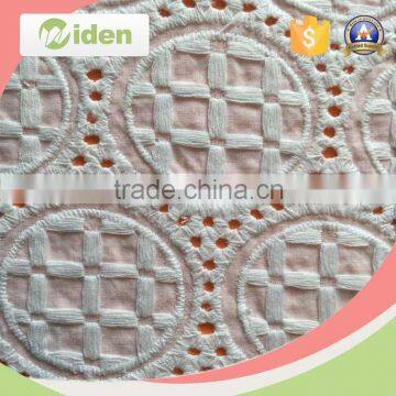 Indian lace embroidery fabric white color cotton embroidery lace fabric                        
                                                                                Supplier's Choice